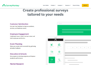 Screenshot of SurveyMonkey.com