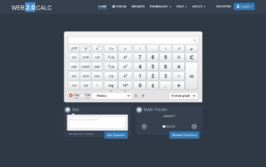 Screenshot of Web2.0Calculator.com showing it's calculator